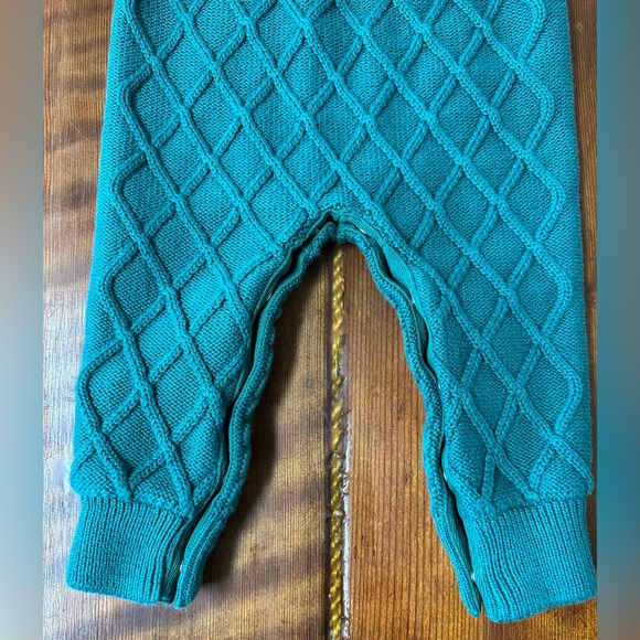 Hannah Anderson Baby Emerald Green Knit Overalls 12-18 Months - Picture 11 of 12